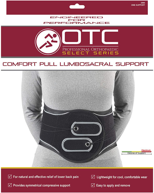 Airway - AIR 2880-2L - EA/1 OTC MAXIMUM COMFORT PULL LUMBOSACRAL SUPPORT 2L (52-58") 8" BACK NON-ELASTIC AIRMESH FABRIC