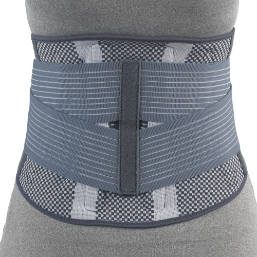 Airway - AIR 2882-L - EA/1 OTC MEDIUM THERATEX LUMBOSACRAL SUPPORT 10" BACK W/ FLEXIBLE STAYS GREY LARGE (37-40")