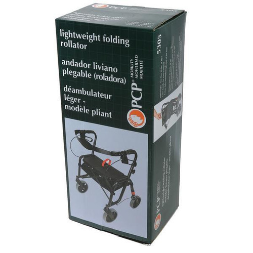 Airway - AIR 5305BL - EA/1 LIGHTWEIGHT ROLLATOR ,BLACK,8" WHEELS WITH NYLON CARRYING BAG