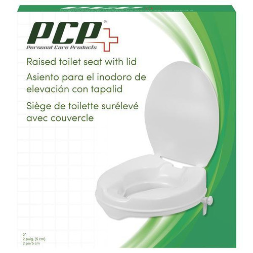 Airway - AIR 7022 - EA/1 MOLDED 2" RAISED TOILET SEAT WITH LID STANDARD BOWL
