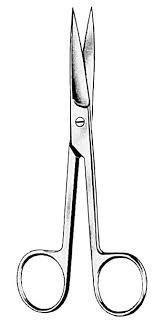 AMG - AMG 508-122 - EA/1 SCISSORS O.R. QUALITY 5" STRAIGHT SHARP/SHARP SIDED STAINLESS STEEL (NON-RETURNABLE)