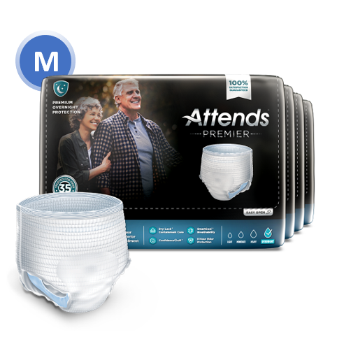 Attends - ATT ALI-UW20 - 46467 - Attends Premier Underwear, Medium, - 4 bags of 18