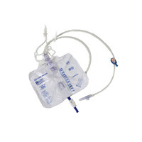 Belpro Medical - BEL UDB-3362000 - CS/40 DELUX DRAIN BAG 2000ML & 51" TUBING W/ ANTI-REFLUX T-OUTLET VALVE NEEDLELESS PORT