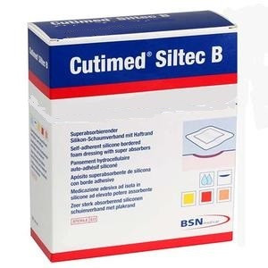 BSN - BSN 7328401 - BX/10 CUTIMED SILTEC B FOAM DRESSING W/SUPER ABSORBERS AND SILICONE LAYER, ADH BORDER, 12.5CM X 12.5