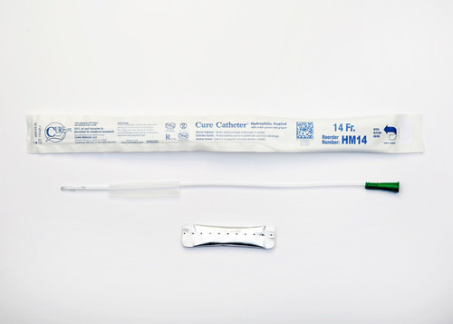 Cure Medical - CURE HM14 - BX/30 CURE INTERMITTENT MALE CATH 16",STRAIGHT TIP ,HYDROPHILIC 14FR