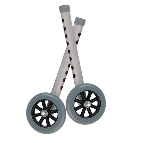 Drive Medical - DM 10108WC - PR/1 Extended Height Walker Wheels and Legs Combo Pack, 5" Wheels