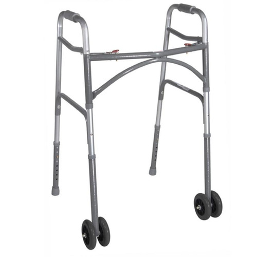 Drive Medical - DM 10220-1WW - EA/1 Heavy Duty Bariatric Two Button Walker with Wheels