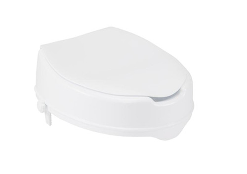 Drive Medical - DM 12065 - EA/1 Raised Toilet Seat with Lock and Lid, Standard Seat, 4"