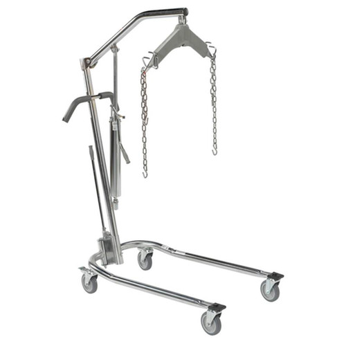 Drive Medical - DM 13023 - EA/1 Hydraulic Patient Lift with Six Point Cradle, 5" Casters, Chrome
