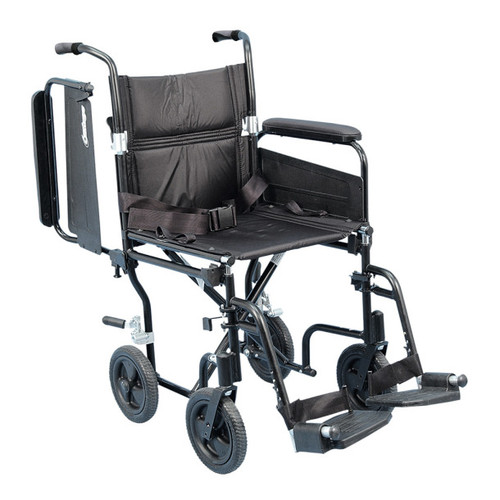 Drive Medical - DM 700-846 - EA/1 AIRGO COMFORT-PLUS LIGHTWEIGHT TRANSPORT CHAIR, W/ DETACHABLE FLIP BACK ARM REST, 19IN SEAT