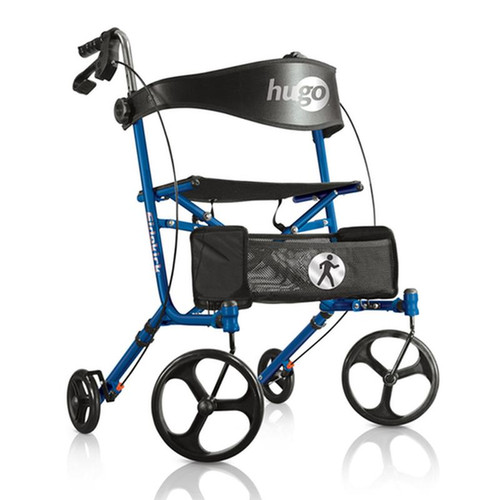 Drive Medical - DM 700-979 - EA/1 HUGO SIDEKICK SIDE-FOLDING ROLLING WALKER WITH A SEAT, BACKREST AND BASKET, BLUE, WT CAPACITY 2