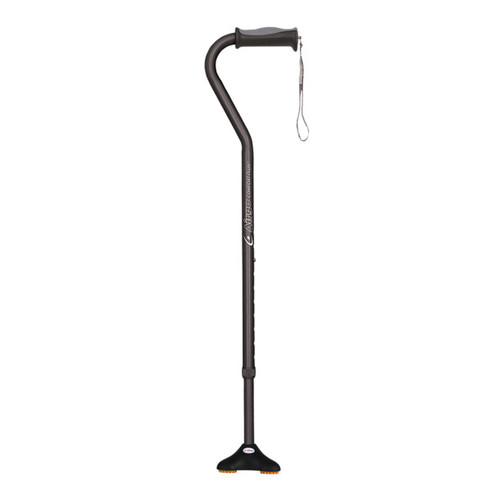 Drive Medical - DM 730-857 - EA/1 AIRGO COMFORT-PLUS CANE W/MINIQUAD ULTRA-STABLE TIP FITS 5'-6'5" BLACK ADJUSTABLE HGT (300lbs)