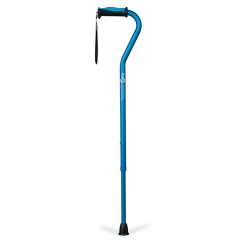 Drive Medical - DM 731-444 - EA/1 Adjustable Offset Handle Cane with Reflective Strap, Aquamarine