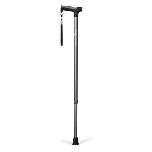 Drive Medical - DM 731-472 - EA/1 Adjustable Derby Handle Cane with Reflective Strap, Smoke