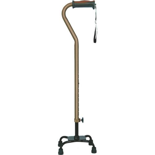 Drive Medical - DM 731-852 - EA/1 Adjustable Quad Cane for Right or Left Hand Use, Small Base, Cocoa