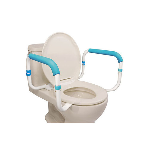 Drive Medical - DM 770-660 - EA/1 AQUASENSE TOILET SAFETY RAIL STEEL FRAME W/ PADDED ADJUSTABLE ARMS (15 1/2 - 18"W) 300LBS CAP.