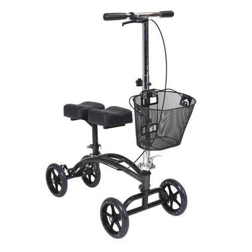 Drive Medical - DM 796 - EA/1 Dual Pad Steerable Knee Walker Knee Scooter with Basket, Alternative to Crutches