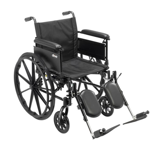 Drive Medical - DM CX420ADFAELR - EA/1 Cruiser X4 Lightweight Dual Axle Wheelchair W/ Detachable Full Arms Elevating Leg Rest 20" Seat