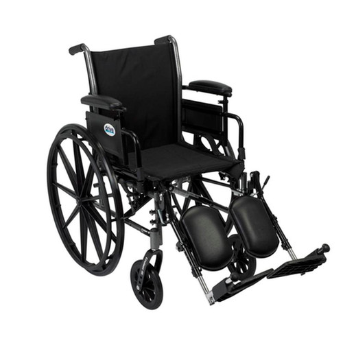 Drive Medical - DM K316ADDA-ELR - EA/1 Cruiser III Light Wheelchair W/ Flip Back Arms Adjustable Desk Arms Elevating Leg Rest 16"