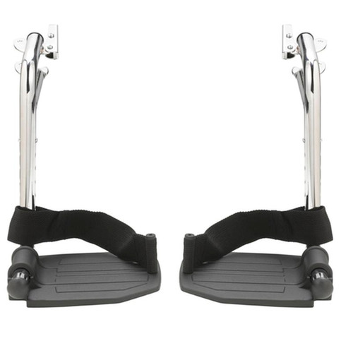 Drive Medical - DM STDSF-TF - PR/1 Chrome Swing Away Footrests with Aluminum Footplates