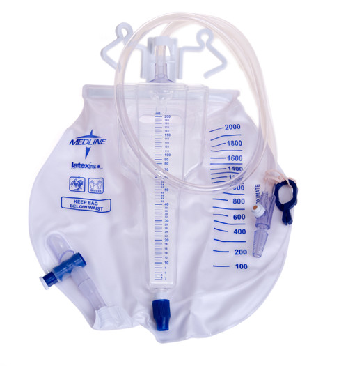 Medline - DYND 17407 - EA/1 Medline Exact Measure Pediatric Urine Meter 200ml w/2000ml Drain Bag Slide Tap