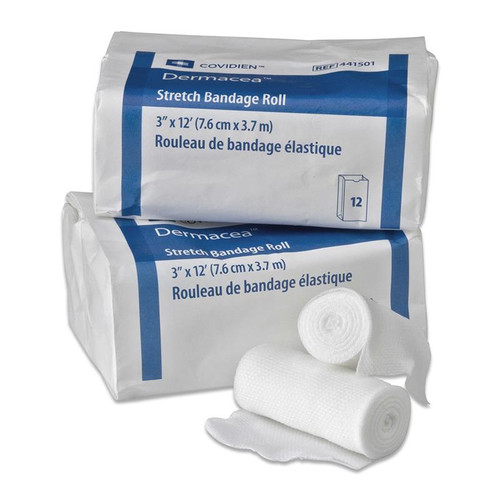 Covidien / Medtronic - KND 441501 - BG/12 DERMACEA NON STERILE STRETCH BANDAGE 3" X 4 1/10 YRDS.