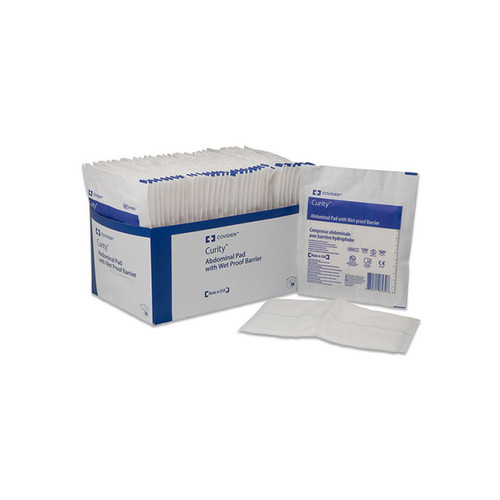 Covidien / Medtronic - KND 8194A - CS/432 CURITY ABDOMINAL PAD,WITH WET PROOF BARRIER 8"X10"