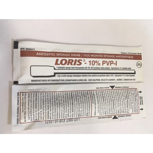 Loris - LER 119-01 - CS/500 LORIS 10% POVIDONE-IODINE ANTISEPTIC SWABSTICK