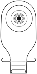 Marlen - MAR 51529 - BX/10 ULTRALITE 1-PIECE PRE-CUT DRAIN POUCH SHALLOW CONVEX BARRIER 1 1/8" OPENING TRANSPARENT 16OZ