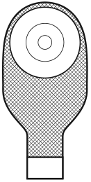 Marlen - MAR 55210 - BX/10 ULTRALITE 1PC PRE CUT DRAIN POUCH W/ SHIELD SHALLOW CONVEX ADHESIVE BARRIER 1" 16OZ