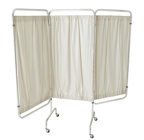 Medline - MDL MDS80450 - EA/1 PRIVACY SCREEN, 3 PANEL WITH 2" CASTERS AND WHITE VINYL PANEL