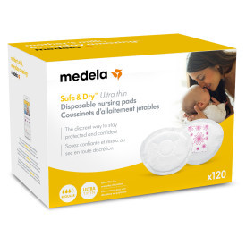 Medela - MDLA 101036557 - PK/60 SAFE & DRY ULTRA THIN NURSING PADS DISPOSABLE