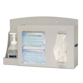 Medical Mart - MED RS001-0512S - EA/1 RESPIRATORY HYGIENE STATION FOR MASKS, SANITIZER AND TISSUE