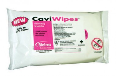 Metrex - MET 11-1224 - PK/45 CAVIWIPES DISINFECTING TOWELETTE FLAT PACK, 7IN X 9IN 3 MINUTE ACTION