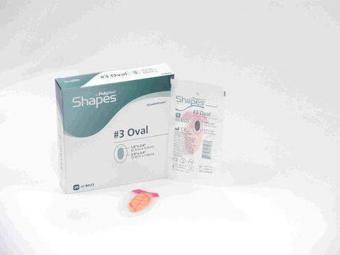 Polymem - PLM 8023 - BX/20 POLYMEM QUADRAFOAM DRESSING WITHOUT SILVER, #3, 2" X 3", OVAL.