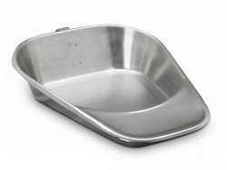 Polar Ware - PW T0015R - EA/1 ADULT STAINLESS STEEL BEDPAN. 13 3/4IN LONG X 11 1/2IN WIDE X 4IN HIGH.