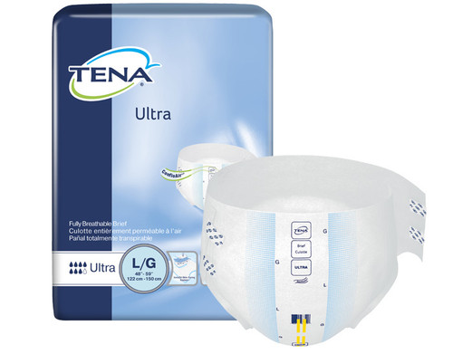 Tena - SCA 67300 - CS/2PKG (40/PKG) TENA ULTRA BRIEF, LARGE SIZE 48IN-59IN, BLUE