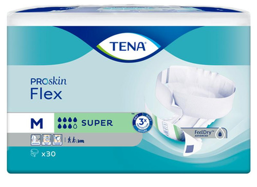 Tena - SCA 67805 - CS/3PKG (30/PKG) TENA FLEX BELTED BRIEFS, SUPER, SIZE 12, 28IN-42IN