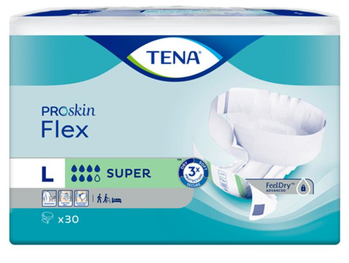 Tena - SCA 67806 - CS/3PKG (30/PKG) TENA FLEX BELTED BRIEFS, SUPER, SIZE 16, 33IN-50IN