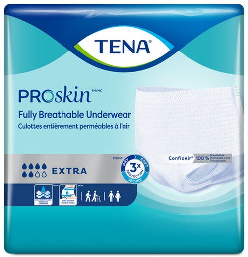 Tena - SCA 72332 - CS/4PKG (16/PKG) TENA PROTECTIVE UNDERWEAR EXTRA, LARGE SIZE 45IN-58IN