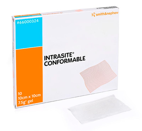 Smith & Nephew - SNU 66000324 - BX/10 INTRASITE CONFORMABLE HYDROGEL DRESSING, SIZE 10CM X 10CM
