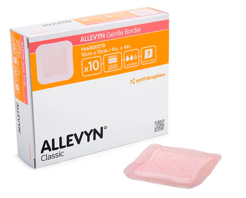 Smith & Nephew - SNU 66800269 - BX/10 ALLEVYN GENTLE BORDER DRESSING, SIZE 7.5CM X 7.5CM