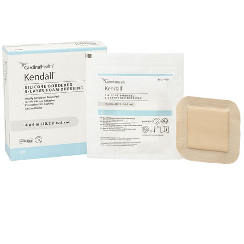 Cardinal Health - SOU BFM66 - BX/10 BORDER FOAM DRESSING 6"x6" STERILE GENTLE SILICONE ADHESIVE & PROTECTIVE FILM W/ SECURE BORDER