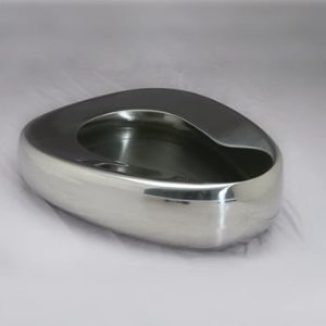 Medegen Medical Products - VOL 89010 - EA/1 BEDPAN HEAVY GAUGE STAINLESS STEEL 11 1/2" x 14" (2" TO 3 5/8")H ADULT CONTOURED
