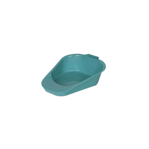 Medegen Medical Products - VOL H100-07 - EA/1 BEDPAN FRACTURE/FEMALE SLIPPER PAN 34oz 13"x8" PLASTIC GUARD 3" FRONT 1" BACK TURQUOISE
