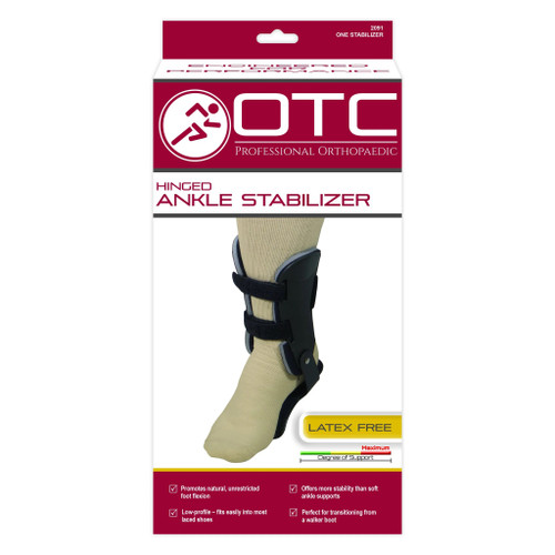 Airway - AIR 2091/L-M - EA/1 OTC ANKLE STABILIZER, HINGED BARS, LEFT, MEDIUM, BLACK