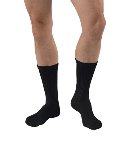 BSN - BSN 6039502 - JOBST SensiFoot,Crew Length Diabetic Stockings, Closed Toe,Medium,8-15 mmHg,Black
