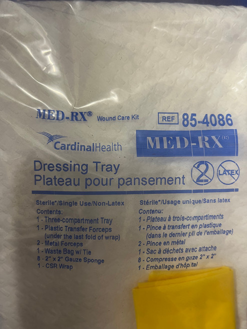 Canadien Hospital Specialties - MEDRX 85-4086 - EA/1 DRESSING TRAY