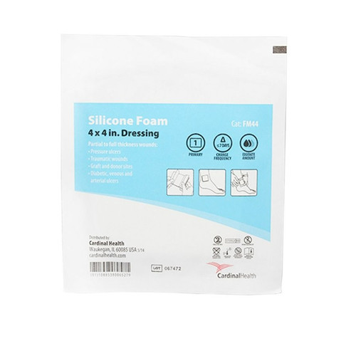 Cardinal Health - SOU FM66 - BX/10 FOAM DRESSING 6x6" STERILE W/ GENTLE SILICONE ADHESIVE & PROTECTIVE FILM BACKING