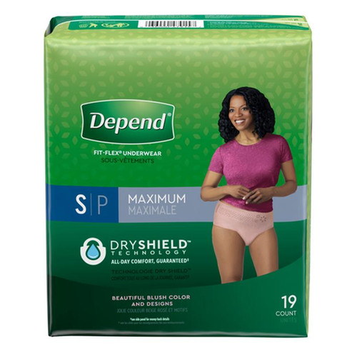 Kimberly Clark - DEP 47915 - PK/19 DEPEND FIT-FLEX MAXIMUM UNDERWEAR SMALL FEMALE CONVENIENCE
